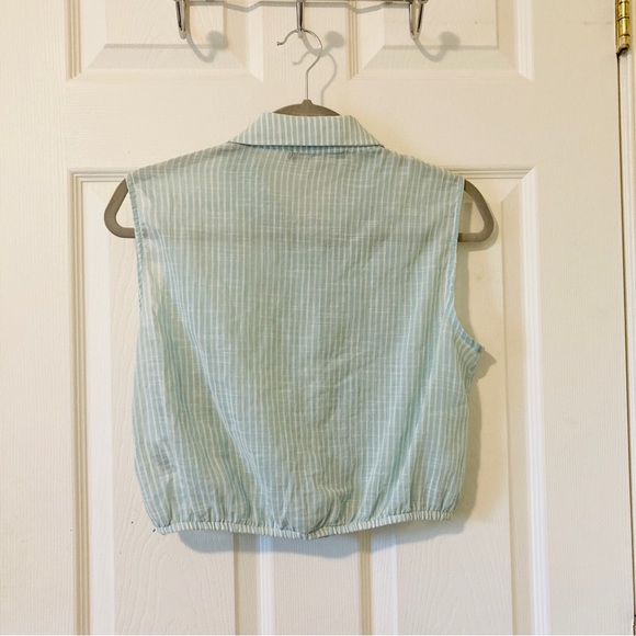 NWT - JF Lefon ruffled button down tank top sz S - Picture 2 of 2